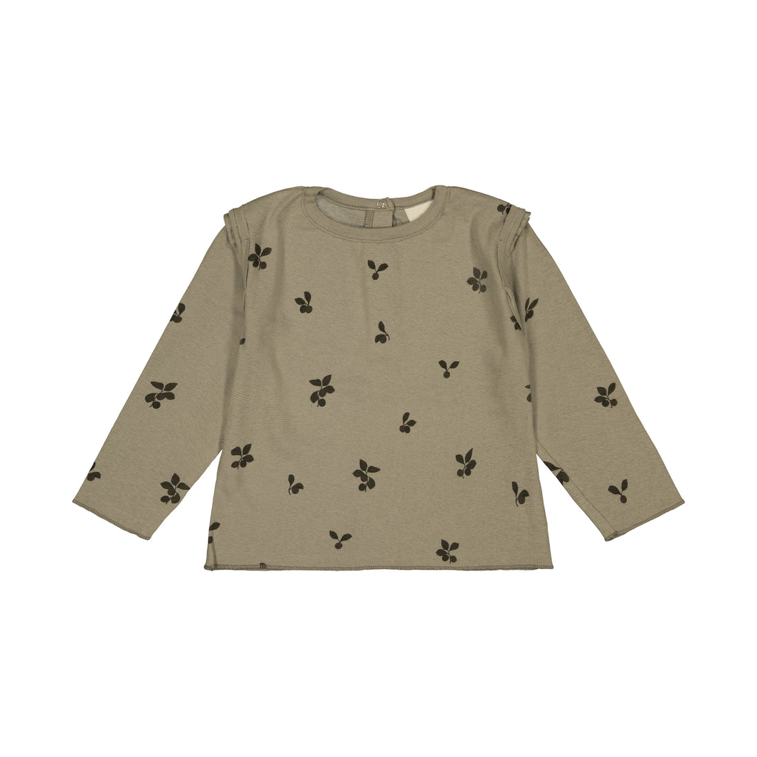 Studio Boheme Khaki Plums Print Lala T-Shirt