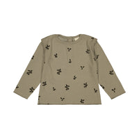 Studio Boheme Khaki Plums Print Lala T-Shirt