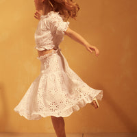 Tuchinda blouses Tuchinda White Eyelet Bonita Top