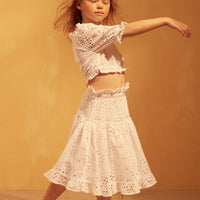 Tuchinda blouses Tuchinda White Eyelet Bonita Top
