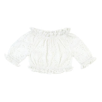 Tuchinda blouses Tuchinda White Eyelet Bonita Top