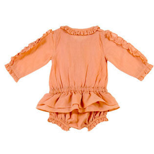 Tuchinda Rompers and Bodysuits Tuchinda Peach Elisabetta Playsuit