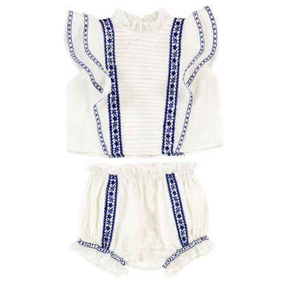 Tuchinda sets Tuchinda White Embroidered Reia Set