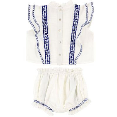 Tuchinda sets Tuchinda White Embroidered Reia Set