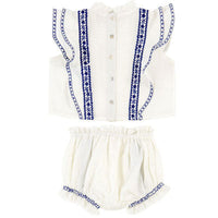 Tuchinda sets Tuchinda White Embroidered Reia Set