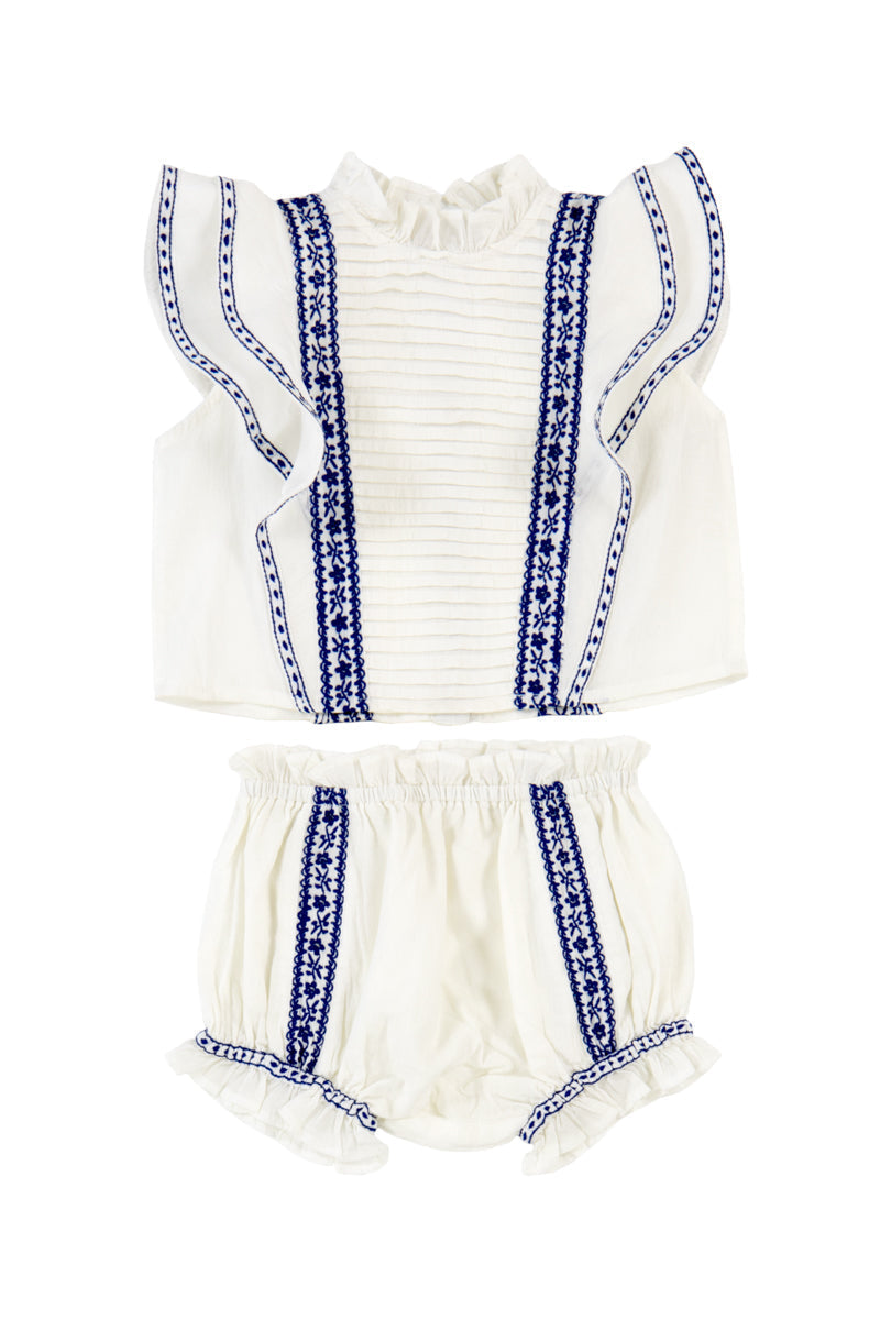 Tuchinda sets Tuchinda White Embroidered Reia Set