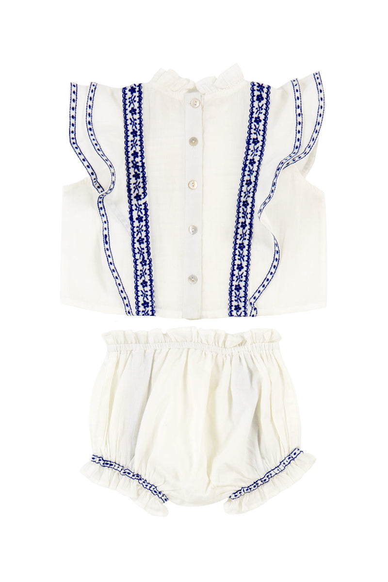 Tuchinda sets Tuchinda White Embroidered Reia Set