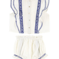 Tuchinda sets Tuchinda White Embroidered Reia Set