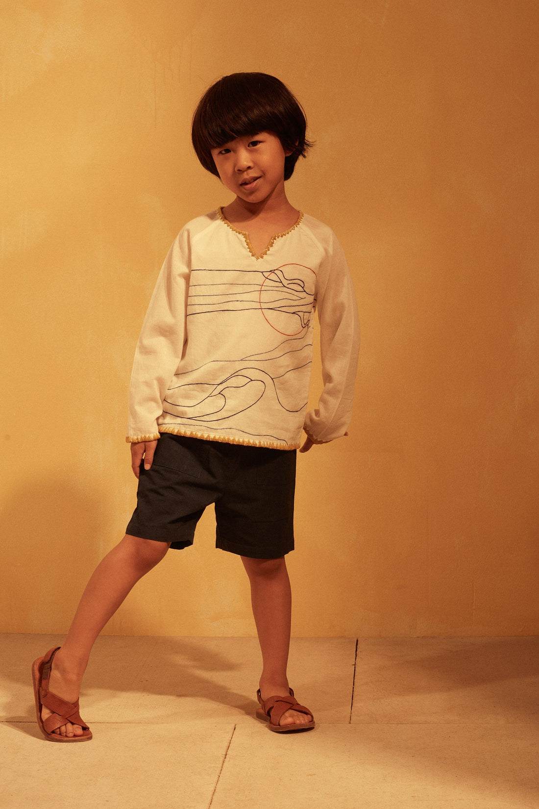 Tuchinda shirts Tuchinda Off White Print Oden Tunic