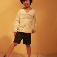 Tuchinda shirts Tuchinda Off White Print Oden Tunic