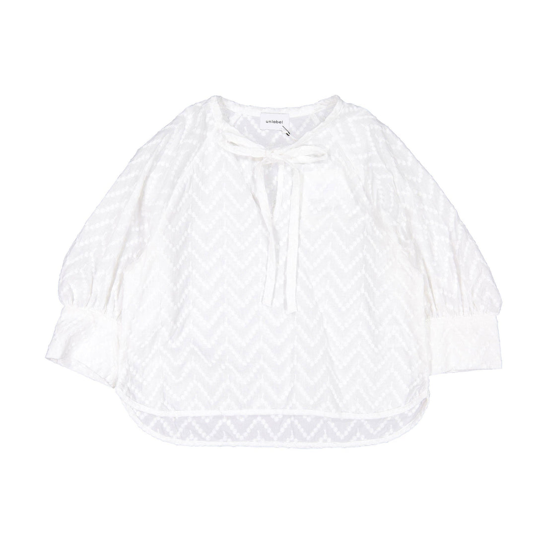 Unlabel blouses Unlabel Pearl White Natura Wave Embroidery Blouse