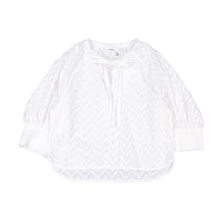 Unlabel blouses Unlabel Pearl White Natura Wave Embroidery Blouse