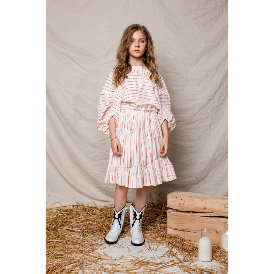 Unlabel bottoms Unlabel Milk/Coral Stripes Sorrento Skirt