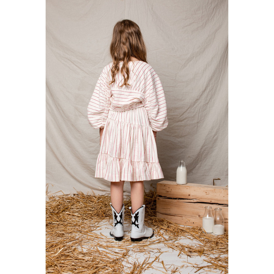 Unlabel bottoms Unlabel Milk/Coral Stripes Sorrento Skirt