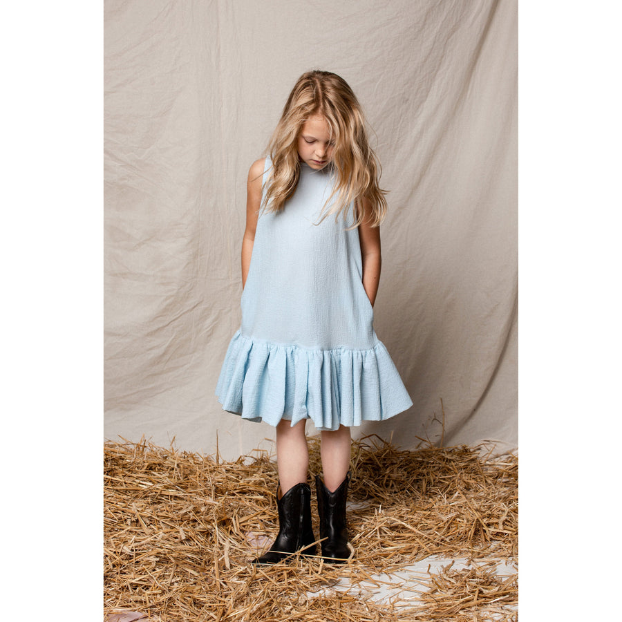 Unlabel dresses Unlabel Sky Blue Checks Gioco Dress