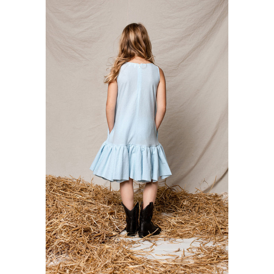 Unlabel dresses Unlabel Sky Blue Checks Gioco Dress