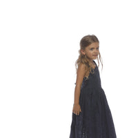 Marlo Navy Broidery Anglais Maxi Dress