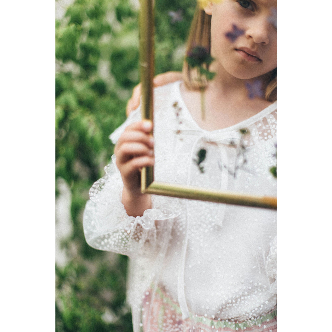 Paade Mode White Heliotrope Blouse