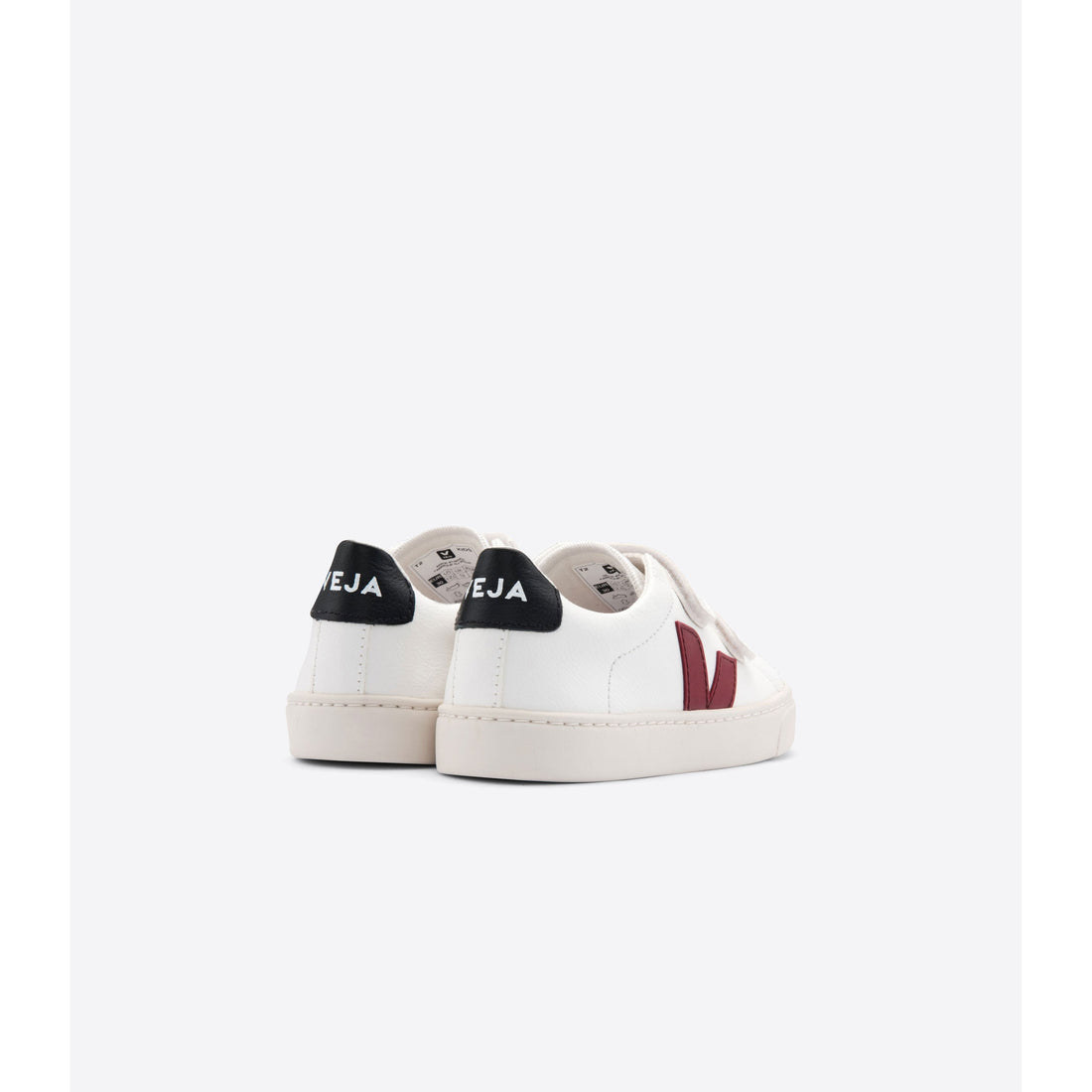 VEJA shoes Veja Extra White/Marsala/Black Esplar Velcro Sneakers