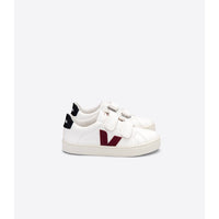 VEJA shoes Veja Extra White/Marsala/Black Esplar Velcro Sneakers