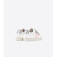 VEJA shoes Veja Extra White/Petale/Silver Small Esplar Chromefree Velcro Sneakers