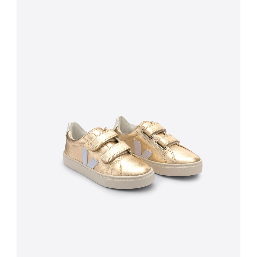 VEJA shoes Veja Plantine/White Small Esplar Chromefree Velcro Sneakers