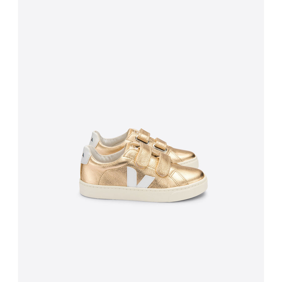 VEJA shoes Veja Plantine/White Small Esplar Chromefree Velcro Sneakers