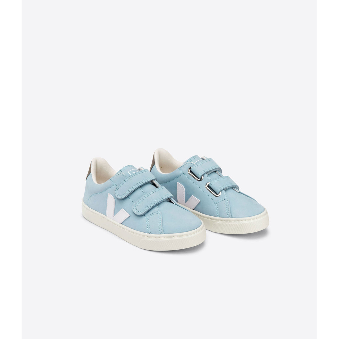 VEJA shoes Veja Steel/White Small Esplar Nubuck Velcro Sneakers