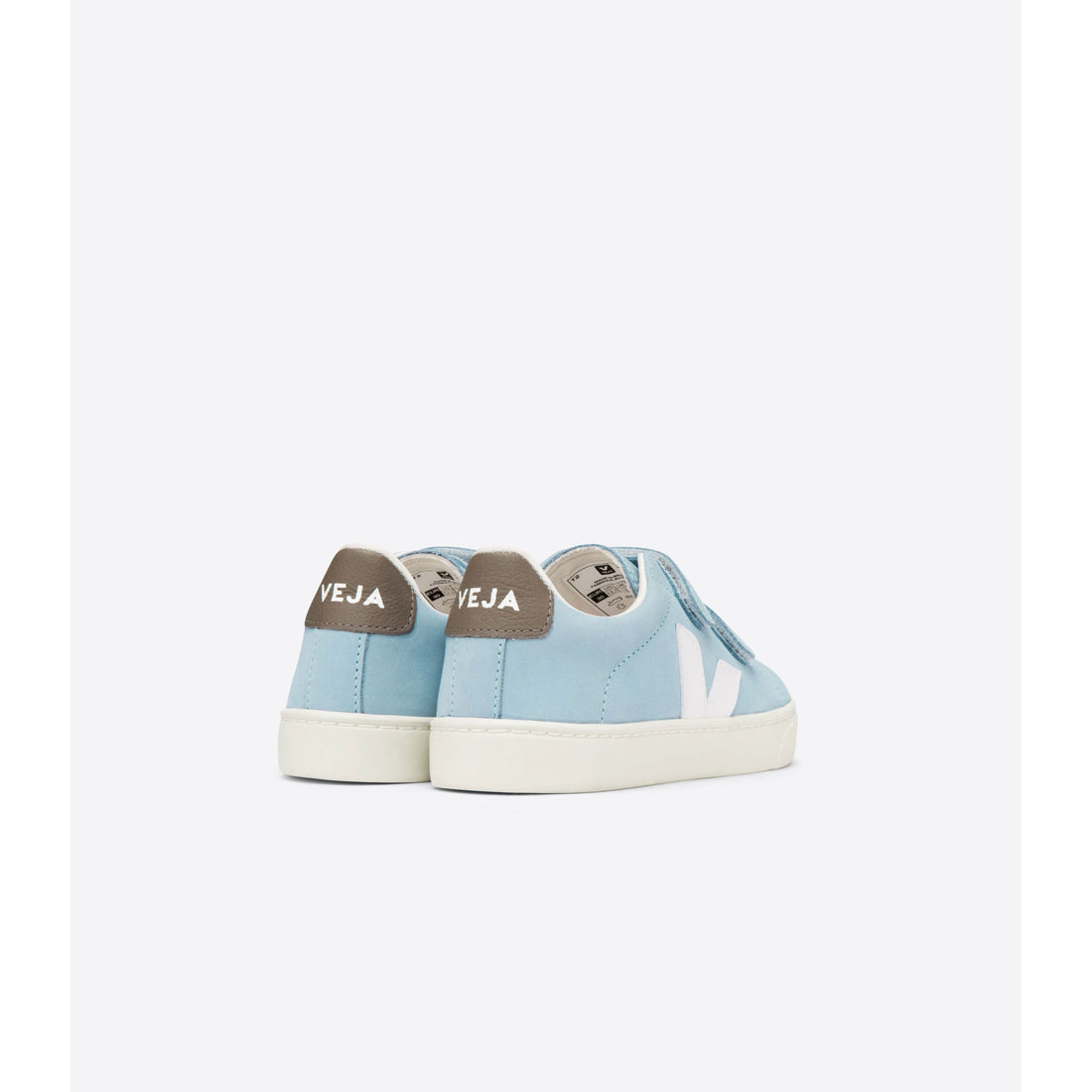 VEJA shoes Veja Steel/White Small Esplar Nubuck Velcro Sneakers