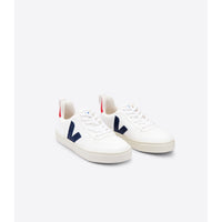 VEJA shoes Veja White/Cobalt/Pekin Small V10 Junior Lace Sneakers