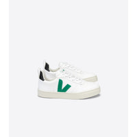 VEJA shoes Veja White/Emeraude/Black Small V10 Junior Lace Sneakers