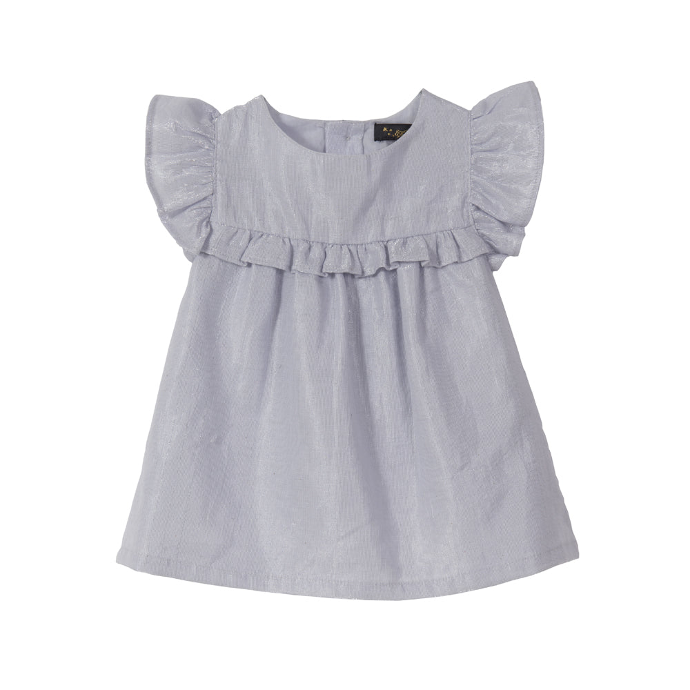 Velveteen blouses Velveteen Lilac Lame Square Frill Blouse