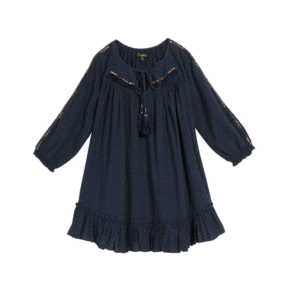 Velveteen Midnight Sequin Dress - Ladida