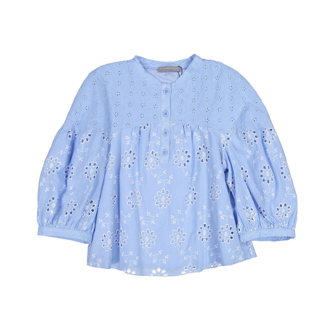 Venera Arapu blouses Venera Arapu Blue Fluffy Bean Blouse