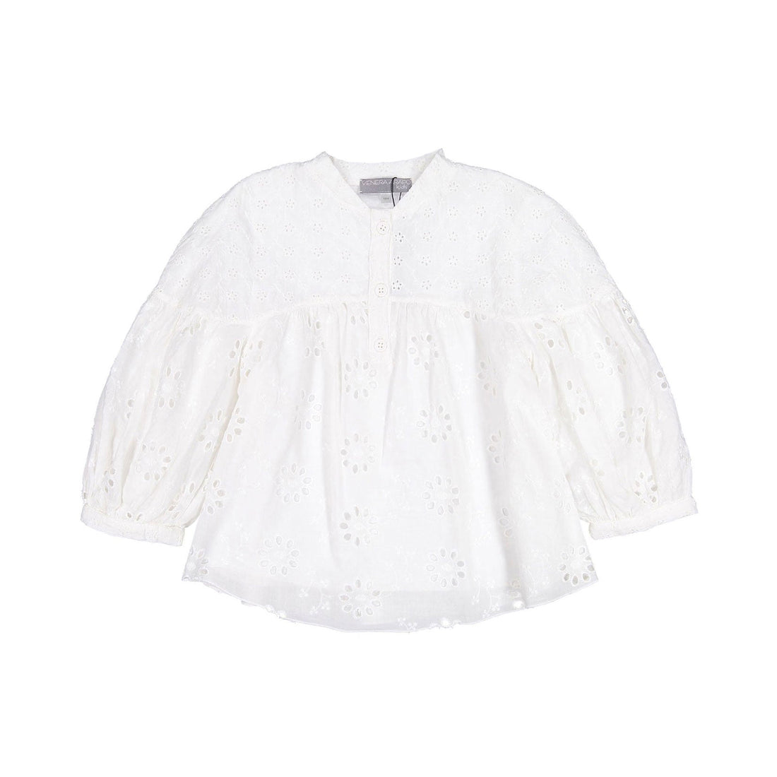 Venera Arapu blouses Venera Arapu White Fluffy Bean Blouse
