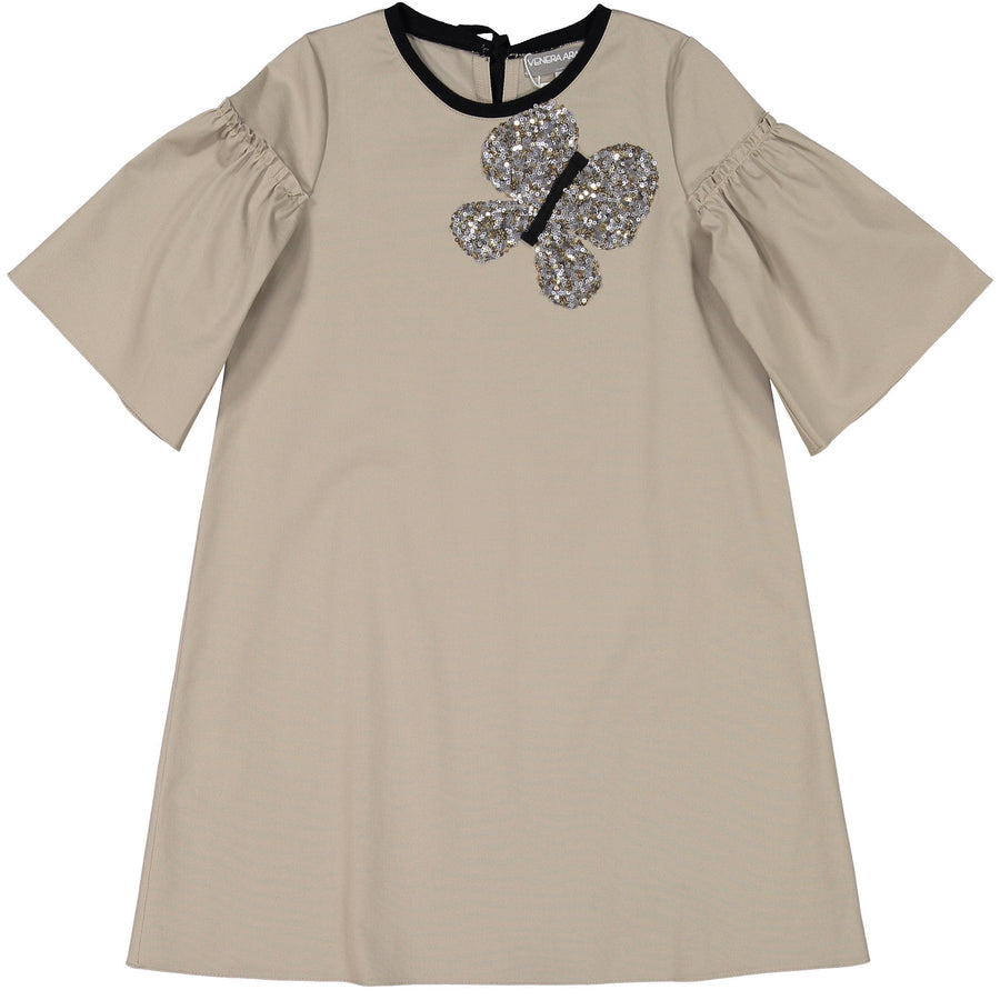 Venera Arapu dresses Venera Arapu Beige Butterfly Sequin Dress