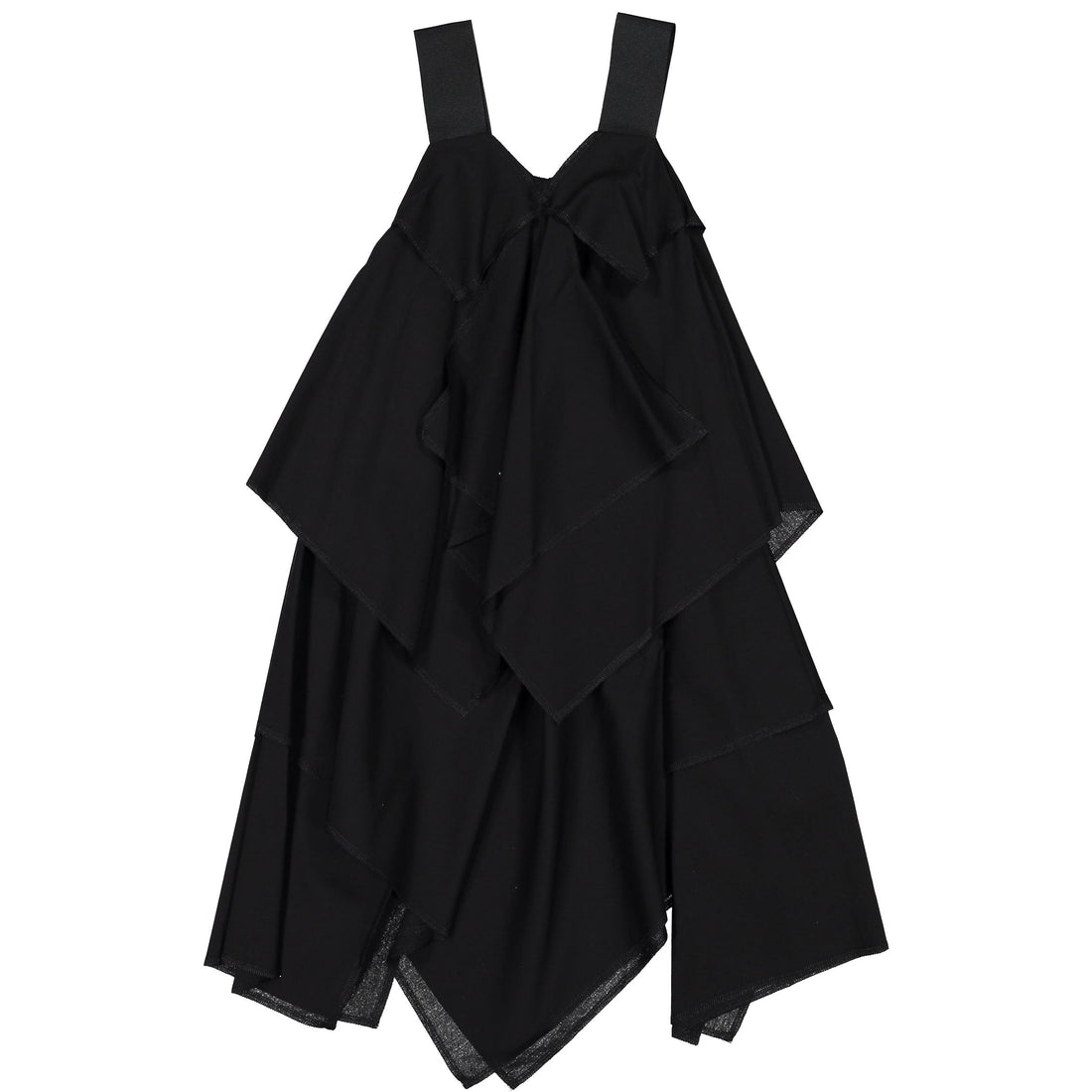 Venera Arapu dresses Venera Arapu Black Layered Asymmetrical Jumper
