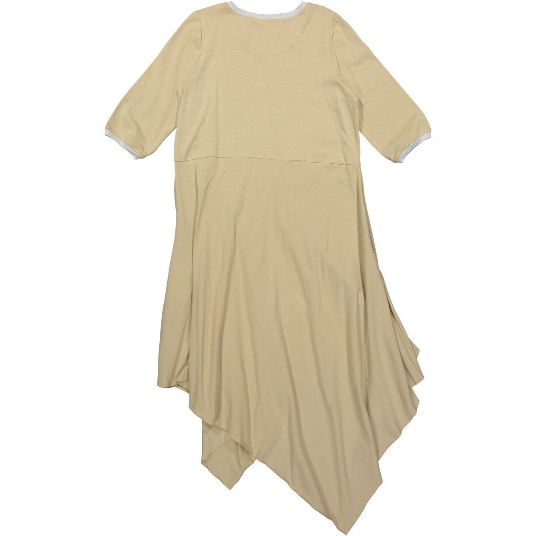 Venera Arapu dresses Venera Arapu Cream Asymmetrical Tee Dress