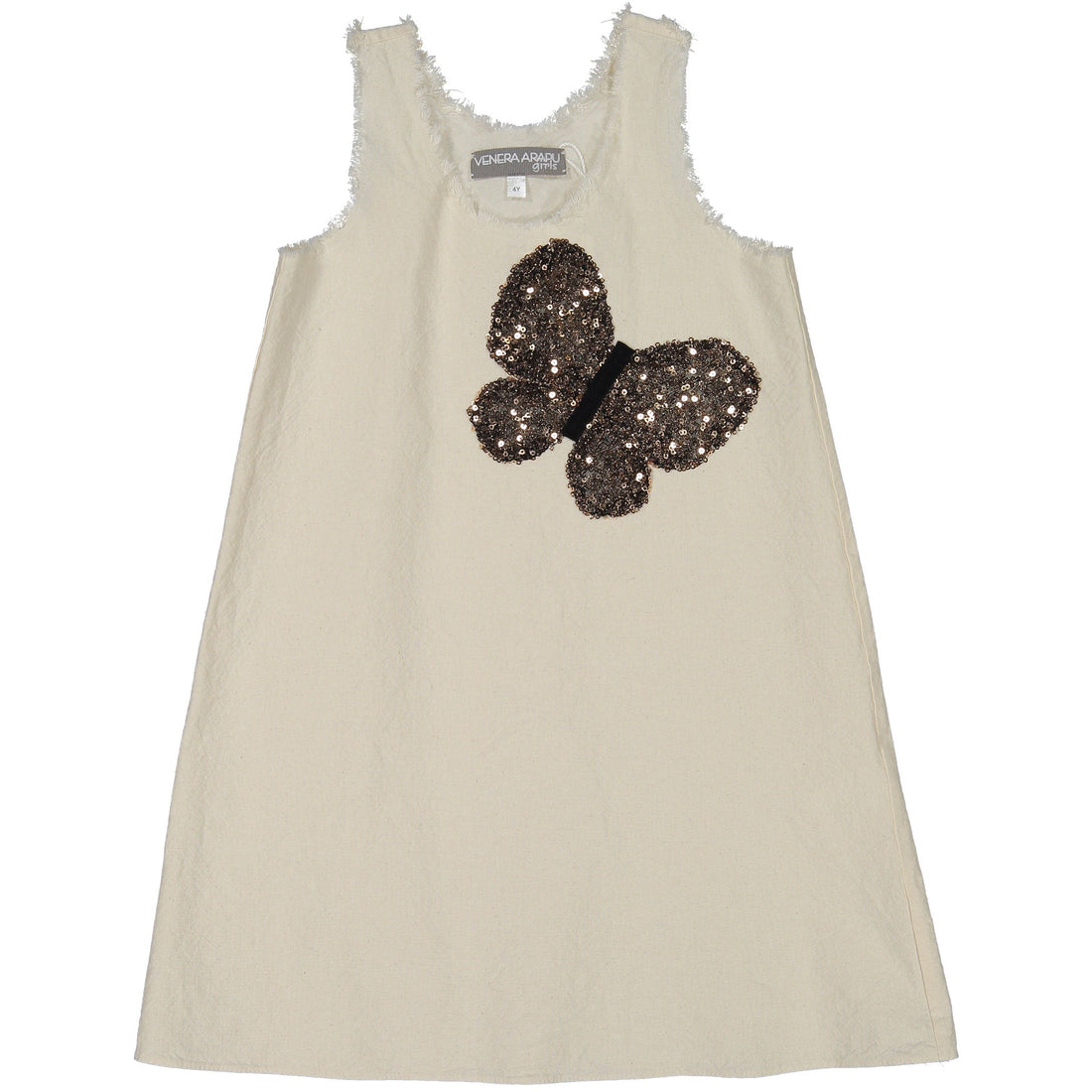 Venera Arapu dresses Venera Arapu White Butterfly Sequin Jumper