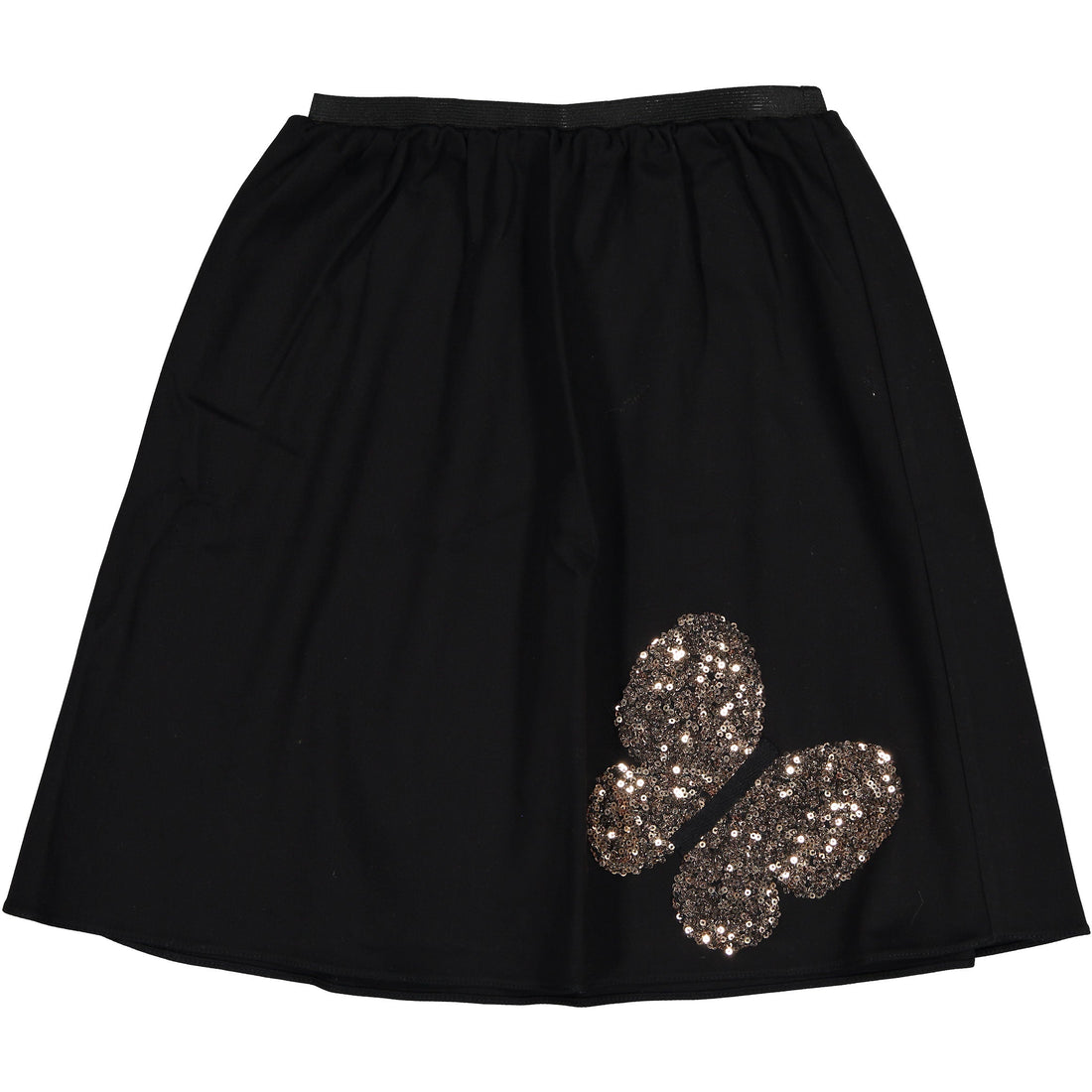 Venera Arapu skirts Venera Arapu Black Butterfly Sequin Skirt