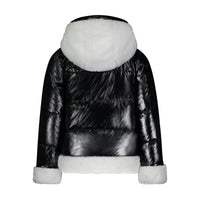 Vierra Rose Outerwear Vierra Rose Black Combo Rox Shearling Blocked Jacket