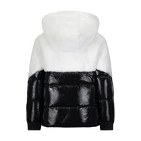 Vierra Rose Outerwear Vierra Rose Black/White Boa Shearling Top Jacket