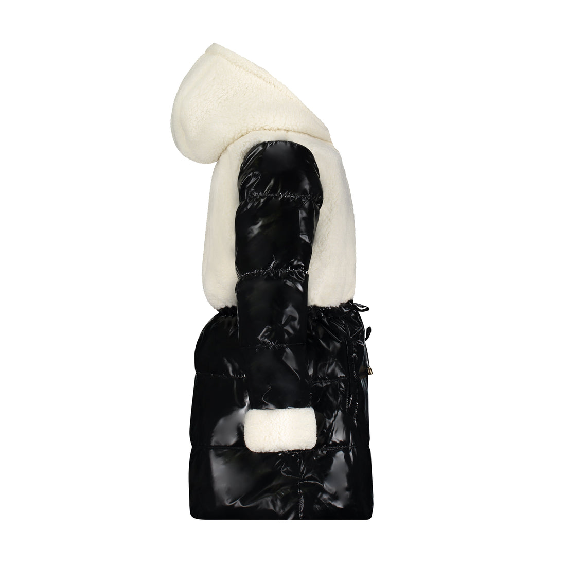 Vierra Rose Outerwear Vierra Rose Black/White Toda Shearling Combo Coat