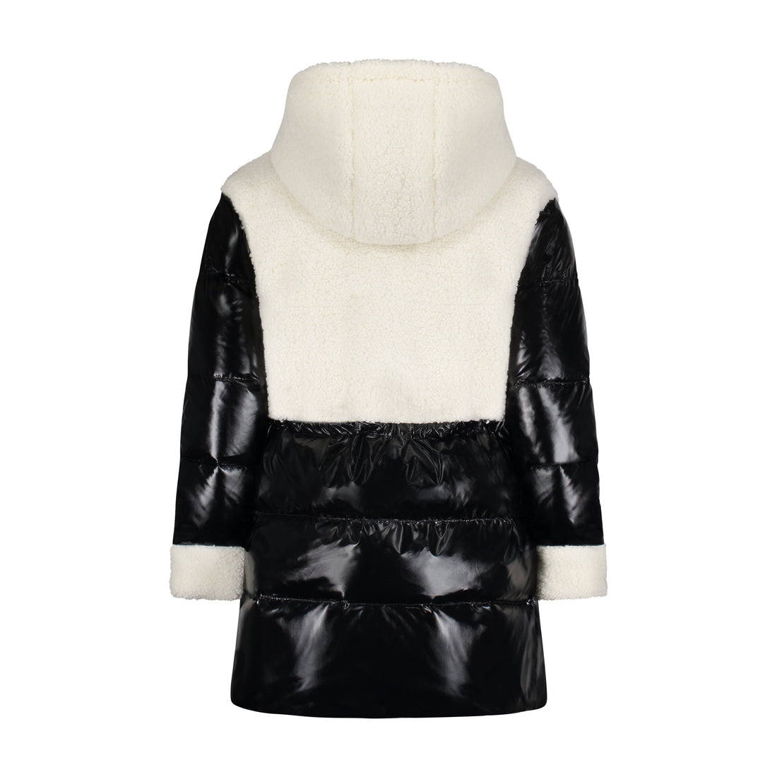 Vierra Rose Outerwear Vierra Rose Black/White Toda Shearling Combo Coat