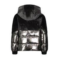 Vierra Rose Outerwear Vierra Rose Metalic Grey/Black Boa Shearling Top Jacket
