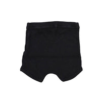 Violeta bottoms Violeta Black Ribbed Knit Wrap Shorts
