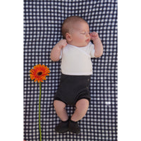 Violeta bottoms Violeta Black Ribbed Knit Wrap Shorts