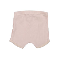 Violeta bottoms Violeta Pink Ribbed Knit Wrap Shorts