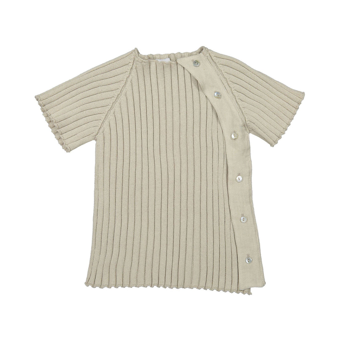 Violeta knitwear Violeta Beige Lalo Ribbed Knit Sweater