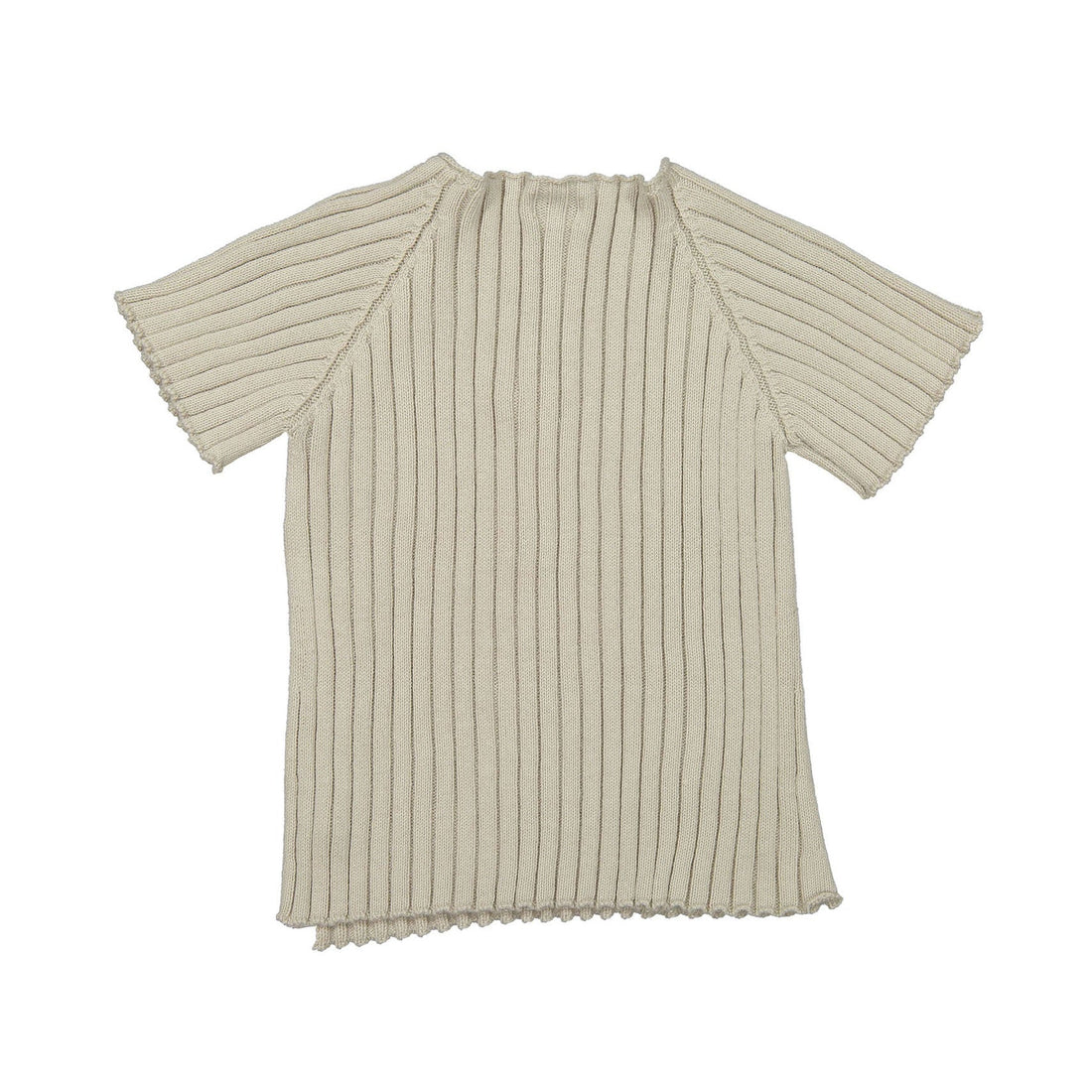 Violeta knitwear Violeta Beige Lalo Ribbed Knit Sweater